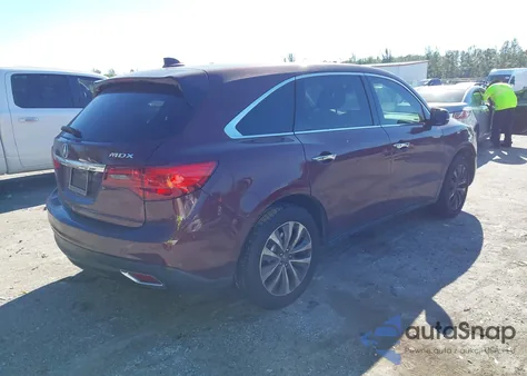 2016 Acura Mdx Technology Acurawatch Plus Packages/Technology Package from USA, damaged, VIN 5FRYD3H49GB005157